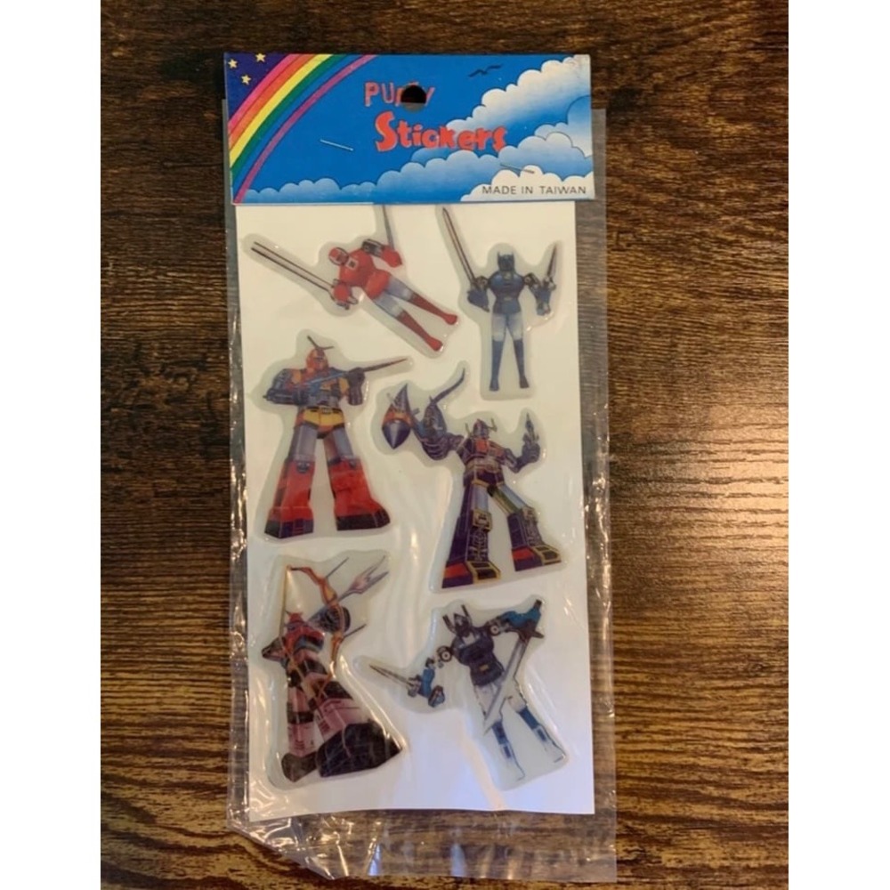 Vintage NOS Transformers Puffy Stickers Made In Taiwan